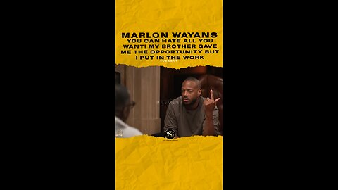 @marlonwayans You can hate all you want! my brother gave me the opportunity but I put in the work