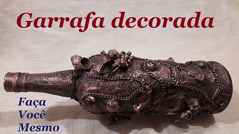 GARRAFA DECORADA COM ANJINHOS - RECICLANDO GARRAFAS DE VIDRO @lucibuzo ​