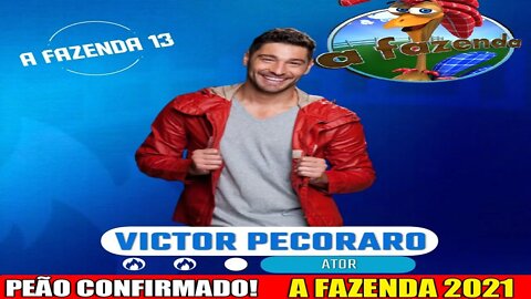 A FAZENDA 13: ATOR VICTOR PECORARO É ANUNCIADO COMO UM DOS PARTICIPANTES DO REALITY!!