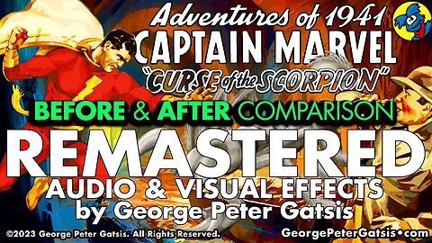 ReMastered Captain Marvel 1941 Serial - Before and After Comparison Examples