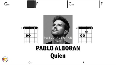 PABLO ALBORAN Quien - (Chords & Lyrics like a Karaoke) HD