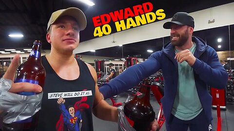 Edward 40 Hands In The Gym Challenge! - Deleted Stevewilldoit Video