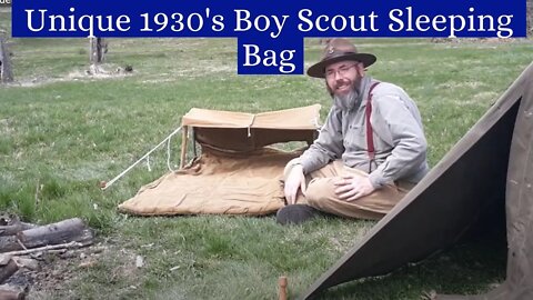 1930's Boy Scout Sleeping bag with unusual features!