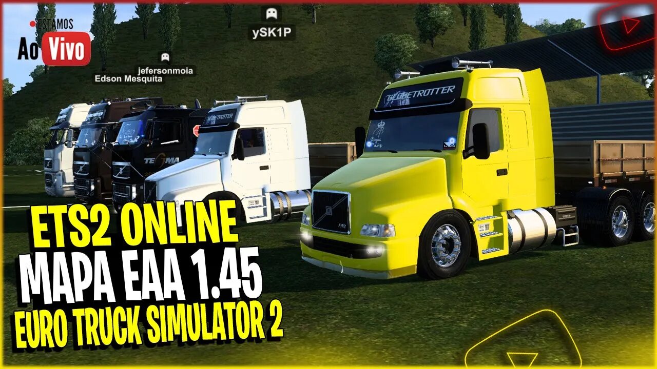 🔴🔴ETS2 1.45 MULTPLAYER MAPA EAA COM MODS BRASILEIROS EURO TRUCK SIMULATOR 2 1.45