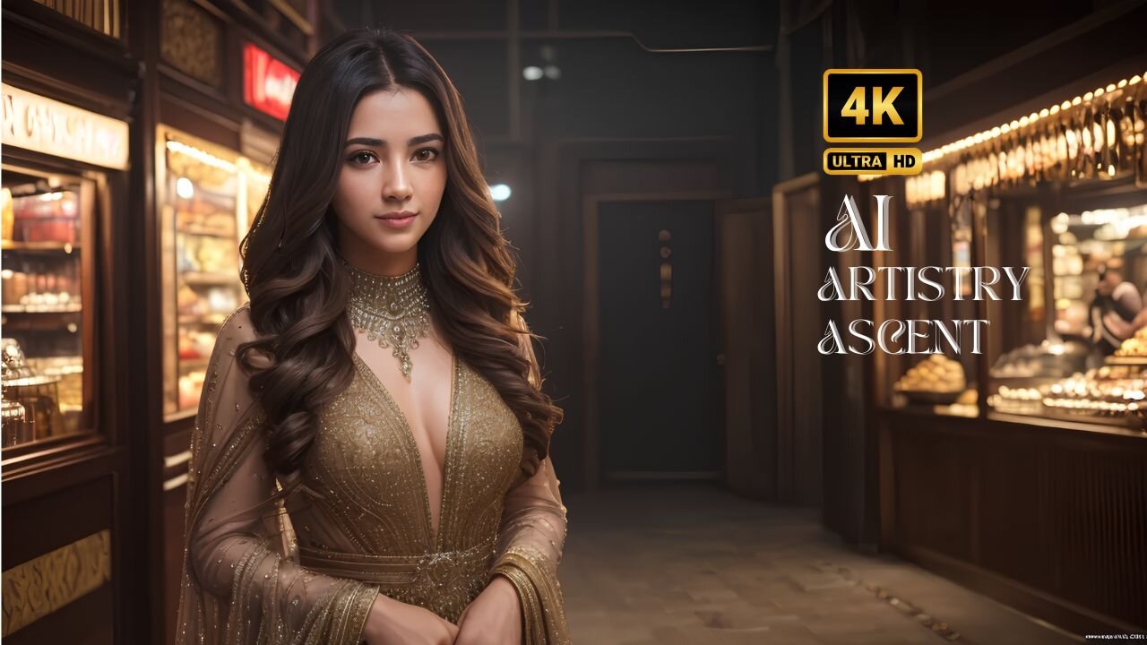 [4K] AI Artistry Ascent Lookbook Model l Video- Ai Lookbook Girl l Spice Market Aroma