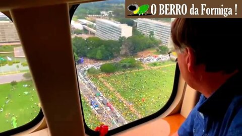 Bolsonaro sobrevoa manifestação. Globo não vai poder mentir.