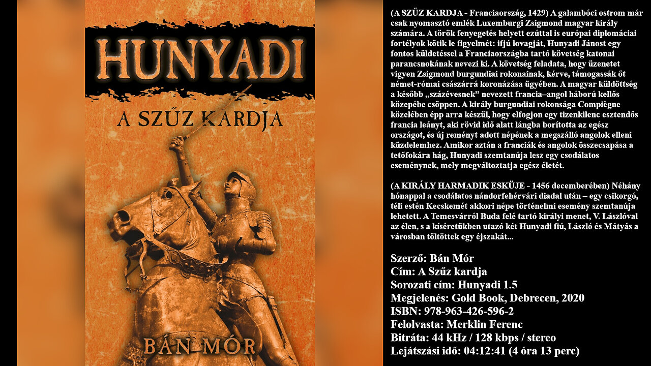 Bán Mór: A Szűz kardja (Hunyadi 1.5) Gold Book, Debrecen, 2020