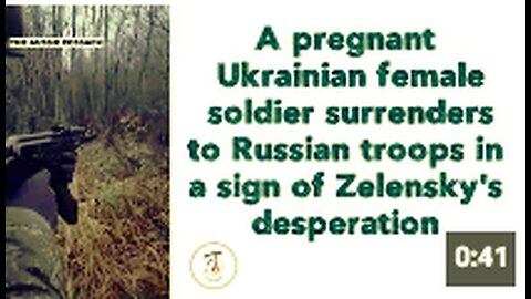 ❗️A pregnant Ukrainian female soldier surrenders to Russian troops