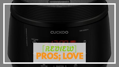 [REVIEW] Cuckoo Multi Pressure Cooker, CMC-ASB501F, A50 Premium Series 8 in 1 (Pressure, Slow,...