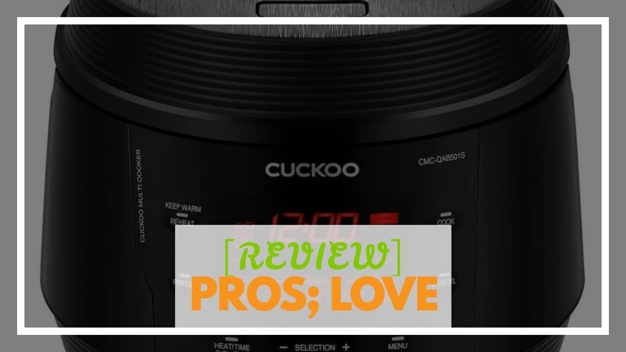 [REVIEW] Cuckoo Multi Pressure Cooker, CMC-ASB501F, A50 Premium Series 8 in 1 (Pressure, Slow,...