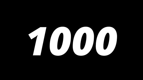 1000 Subscribers...