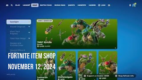 Fortnite Item Shop|November 12, 2024