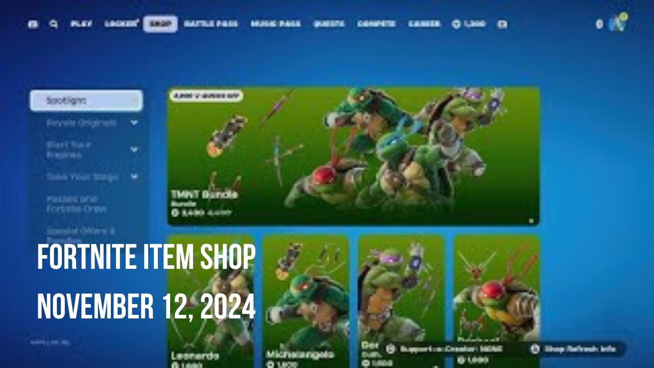 Fortnite Item Shop|November 12, 2024