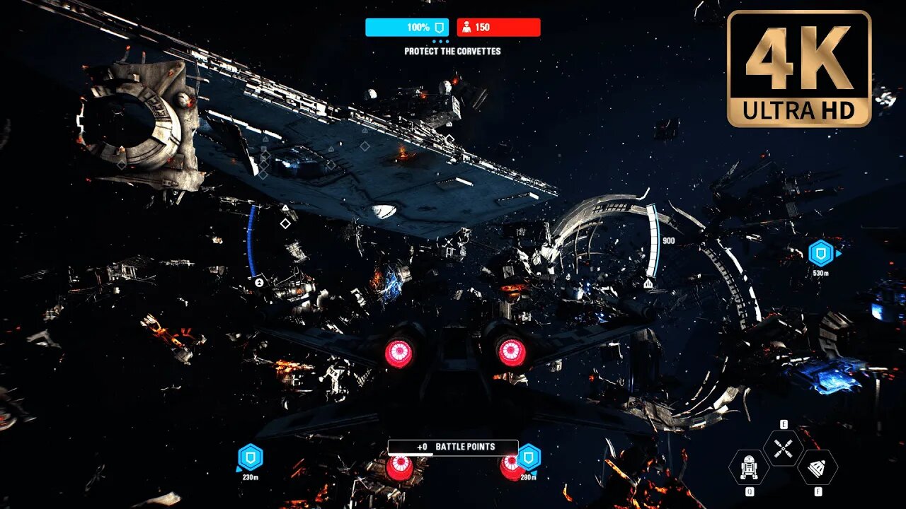 Star Wars Battlefront 2: Starfighter Gameplay (No Commentary) 4K VIDEO