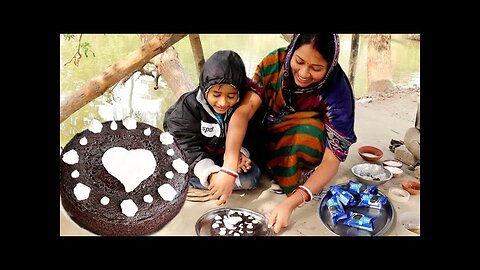 সব থেকে সহজ চুলায় তৈরি স্পঞ্জ কেক রেসিপি😳 oreo cake recipe||christmas cake