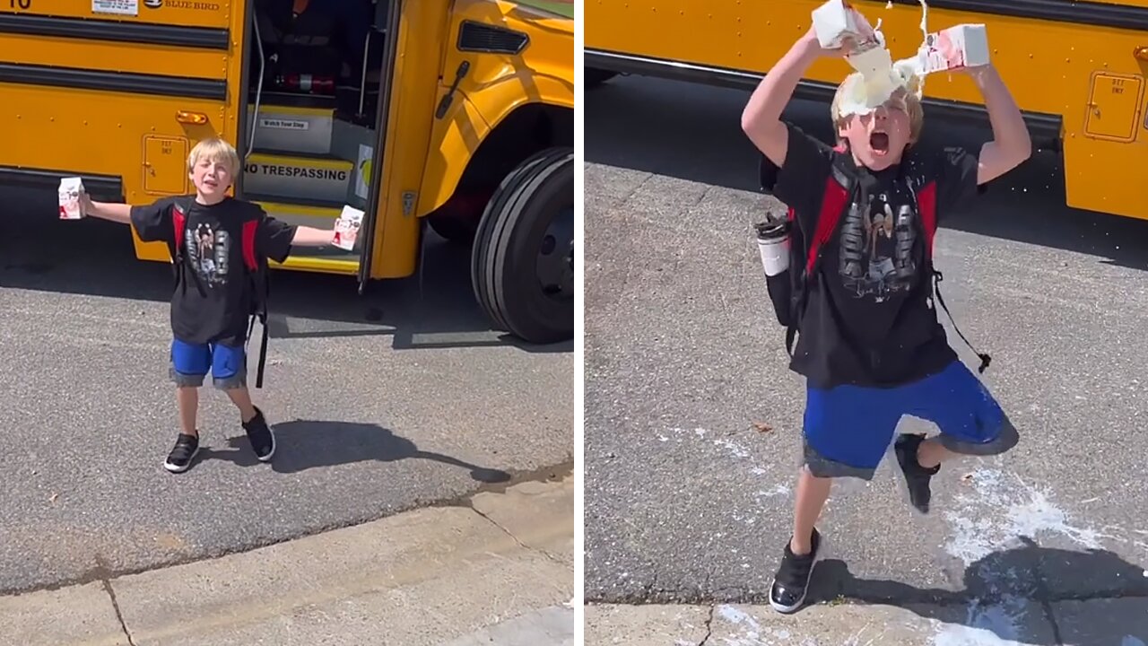 First grader does epic Steve Austin impression for school's end
