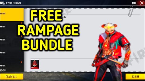 FREE RAMPAGE BUNDLE IN FREE FIRE - ROCK MUNNA GAMING