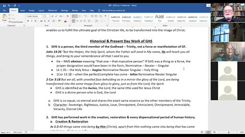 God - Holy Spirit - Historical & Dispensational Ministry