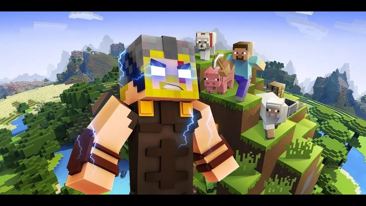 THOR AQUI NO MINECRAFT ⚡⚡⚡😱😱😱😱⚡⚡tá incrível #shorts #minecraft #marvel #fypシ #viral