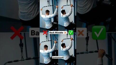 Back Exercises Mistake ❌ #shorts #workout #workoutmistakes #sammizwall