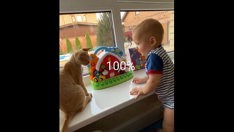 The child is playing