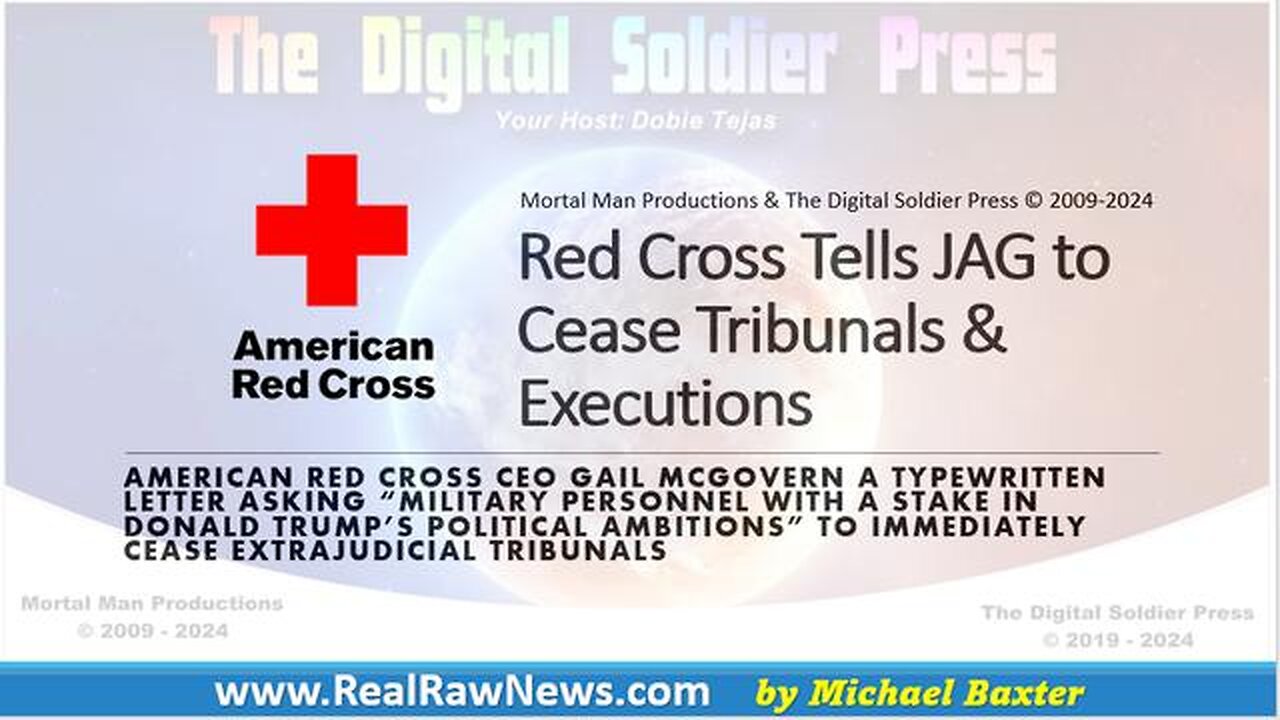 RED CROSS TELLS JAG TO CEASE TRIBUNALS & EXECUTIONS