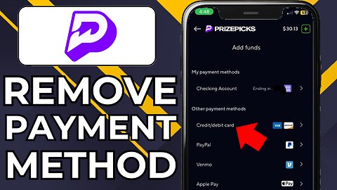 HOW TO REMOVE PAYMENT METHOD ON PRIZEPICKS