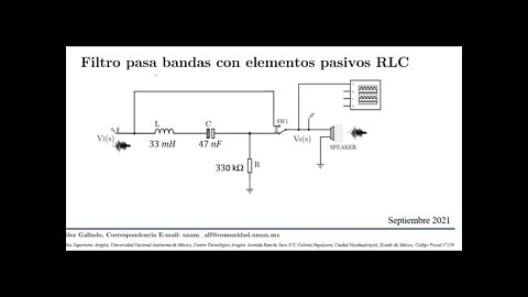 Clase 11: Otra topología de un filtro con elementos pasivos RLC