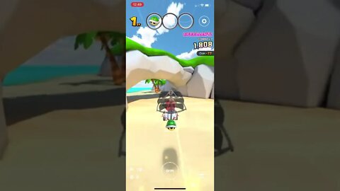 Mario Kart Tour - Black Great Sail Glider (Cat Tour Week 2 Tier Shop Reward)