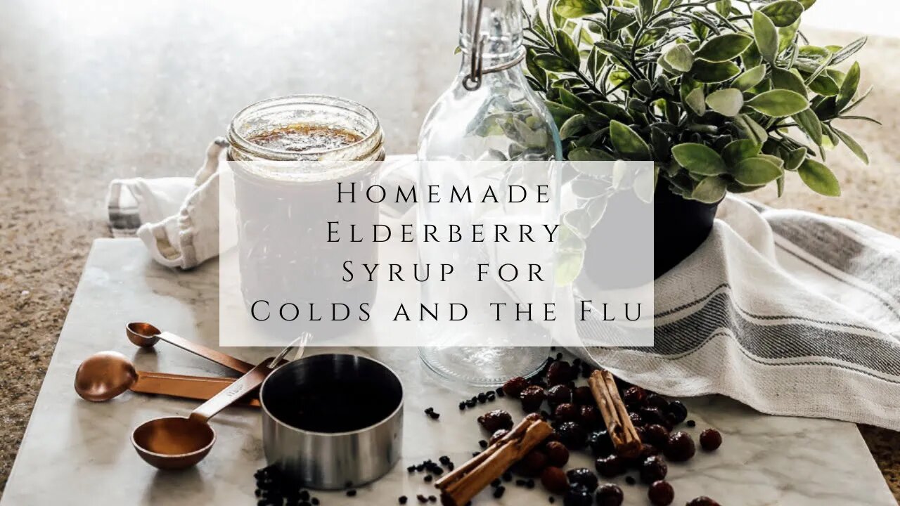 Homemade Elderberry Syrup for Colds and the Flu