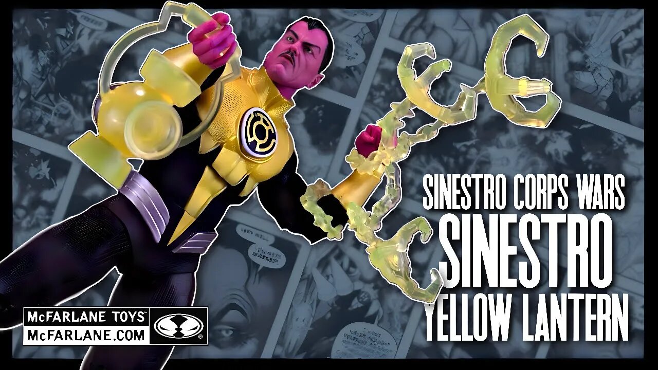 McFarlane Toys DC Multiverse Sinestro Corps Wars Yellow Lantern Sinestro Figure @TheReviewSpot