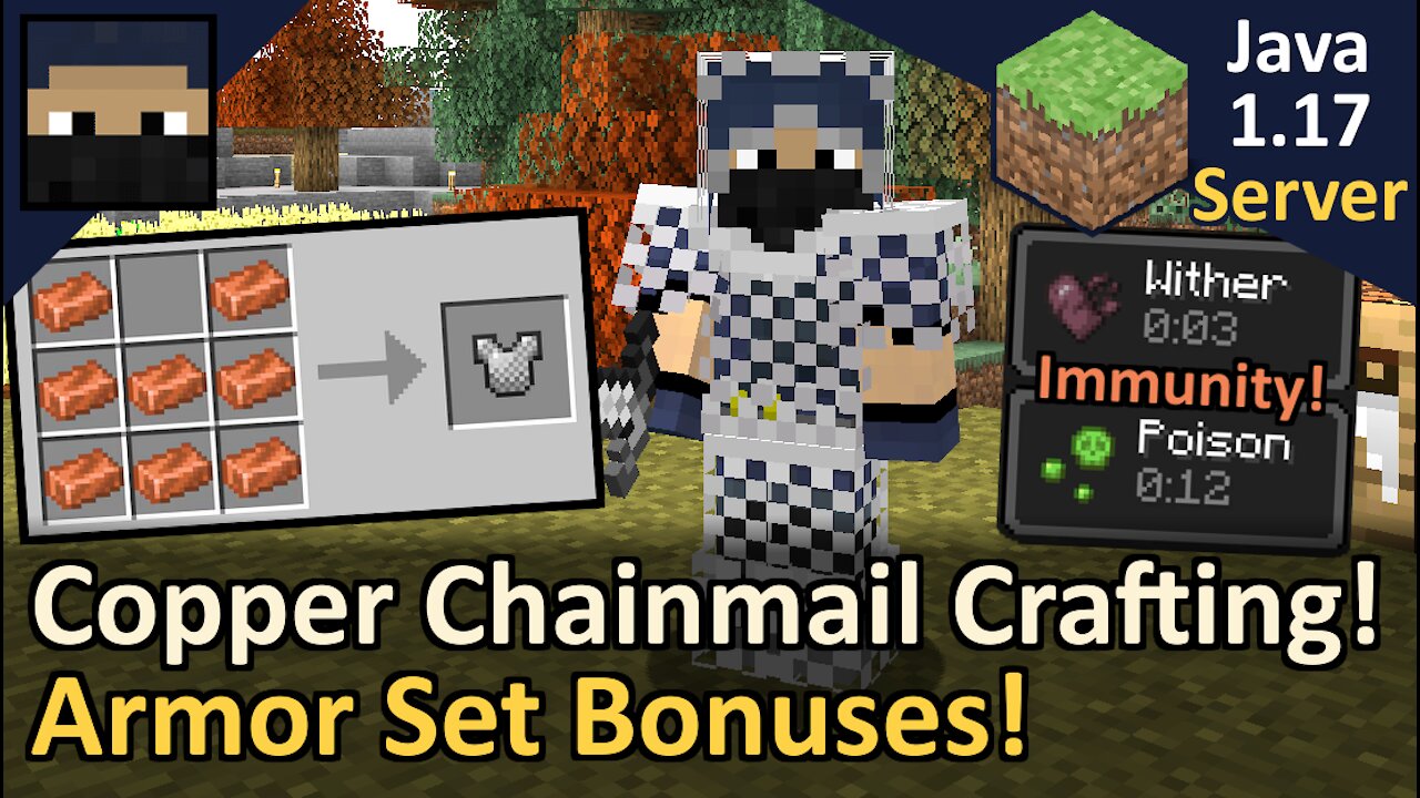 Copper Chainmail + Armor Set Bonuses! Tyruswoo Server! Minecraft Java 1.17! Tyruswoo Minecraft