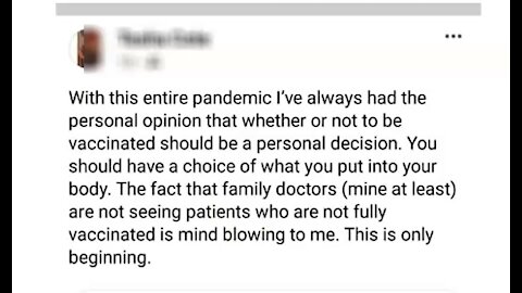 Unvaccinated Critical Thinkers Being Denied Essential Services