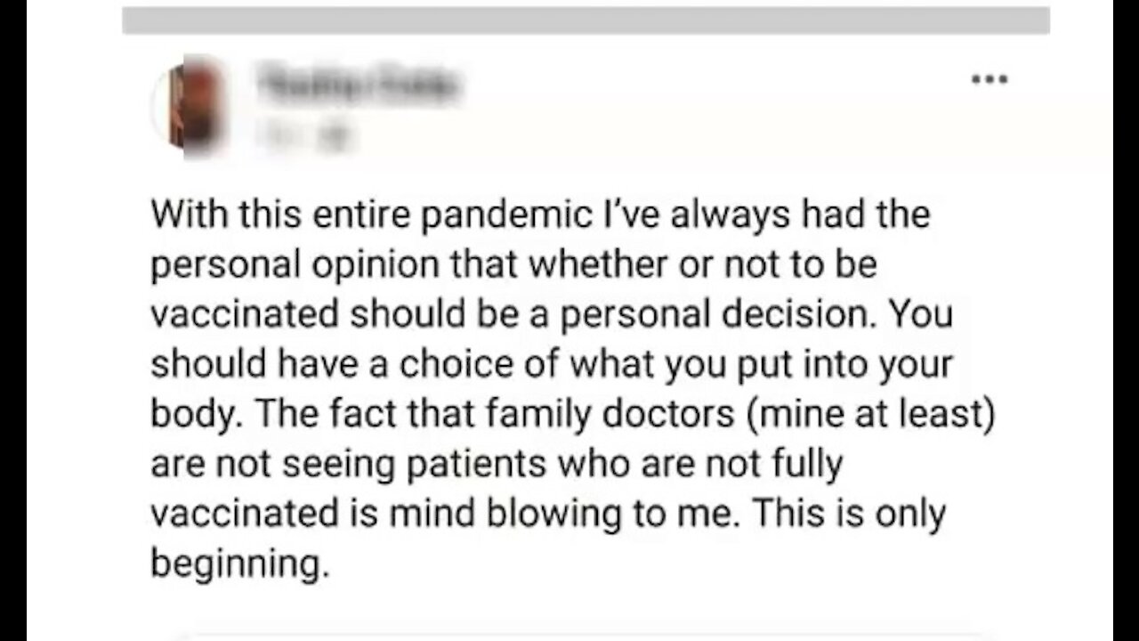 Unvaccinated Critical Thinkers Being Denied Essential Services
