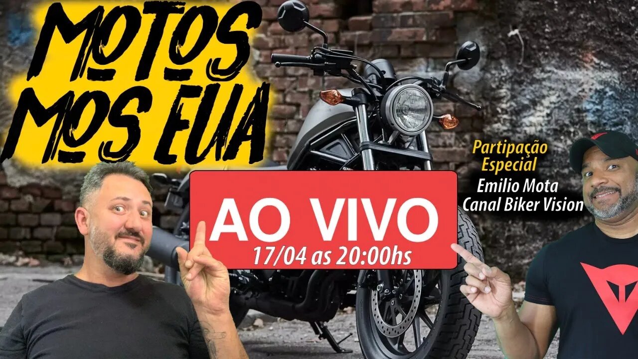 Motos nos EUA, preços, facilidades, realidade - AO VIVO - 20:00hs