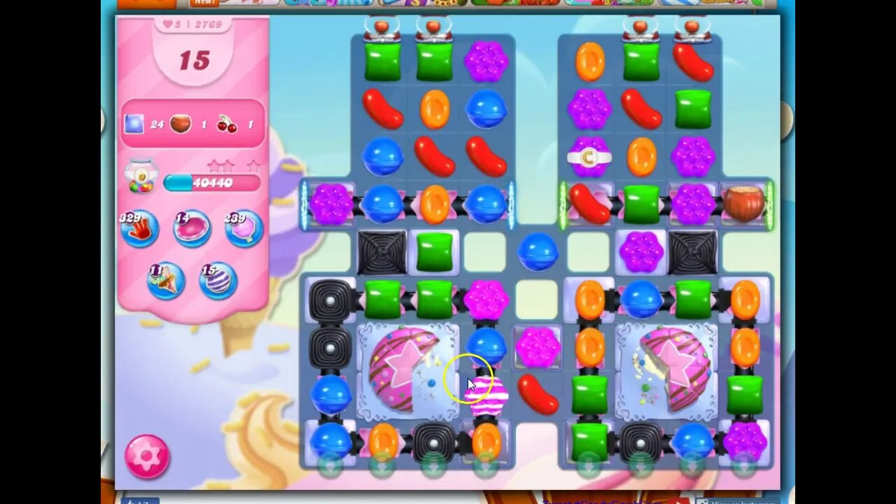 Candy Crush Level 2769 Talkthrough, 20 Moves 0 Boosters