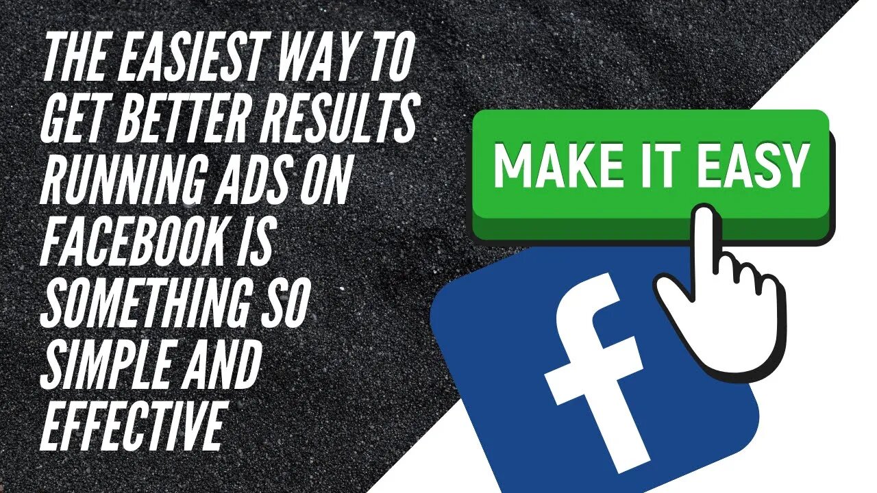 The easiest way to get better results running ads on Facebook is something so simple and effective