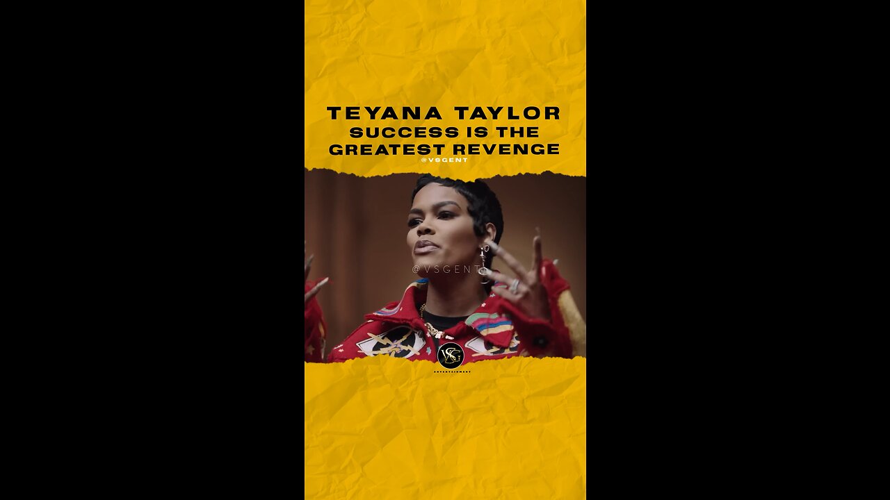 #teyanataylor Success is the greatest revenge.