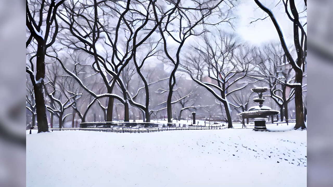 Central Park Snow Scenery