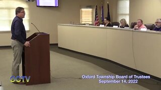 Oxford Township Board of Trustees 9/14/22