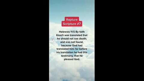 Some Pre Tribulation Rapture Verses