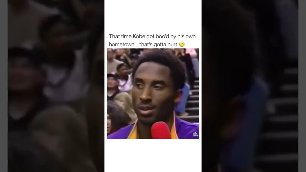 Kobe emotional after his hometown crowd started booing him