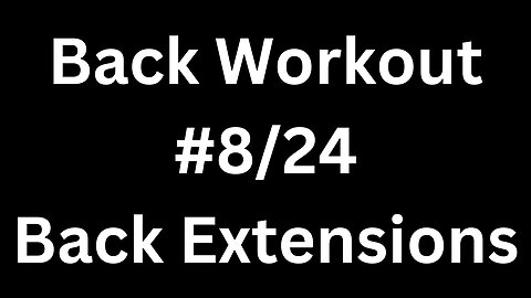 Back Workout 8/24
