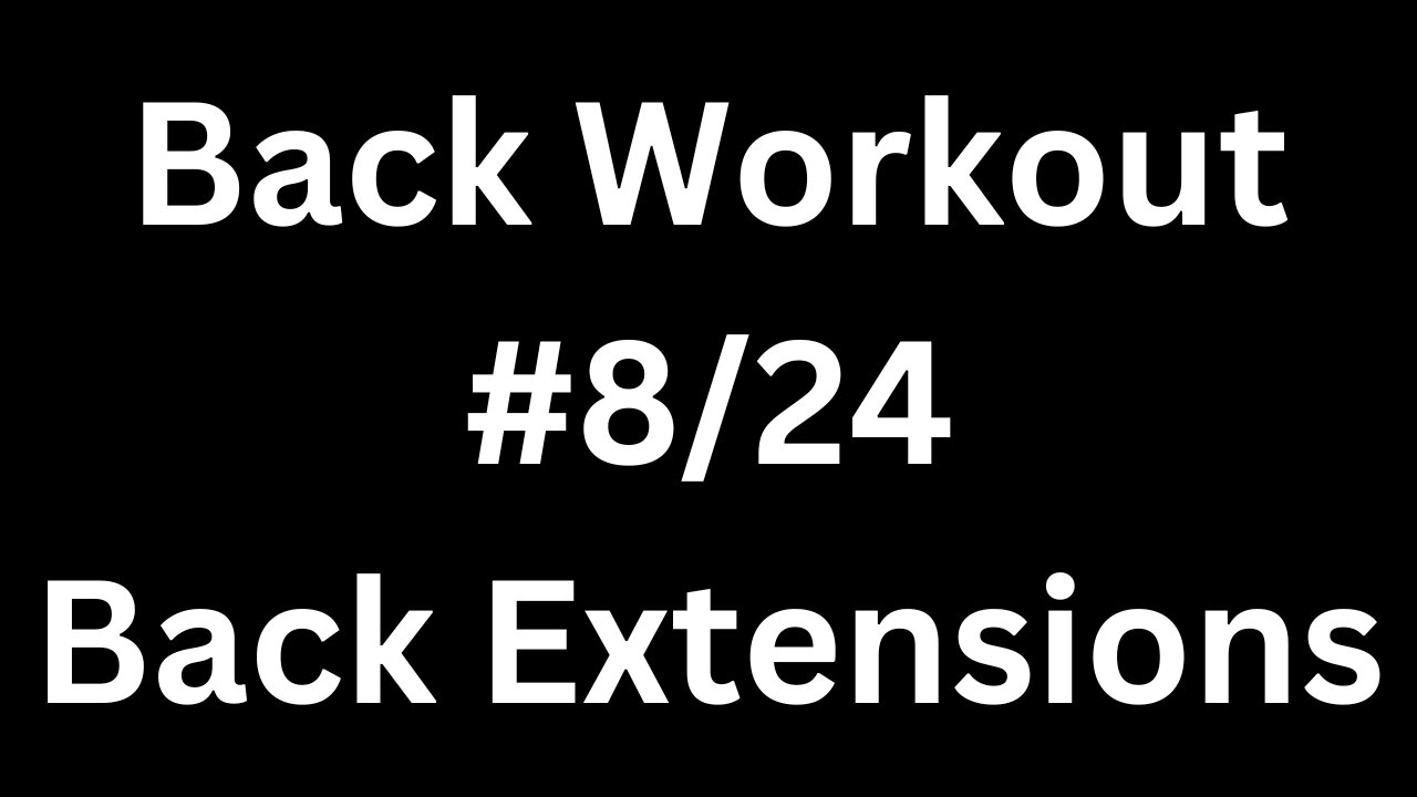 Back Workout 8/24