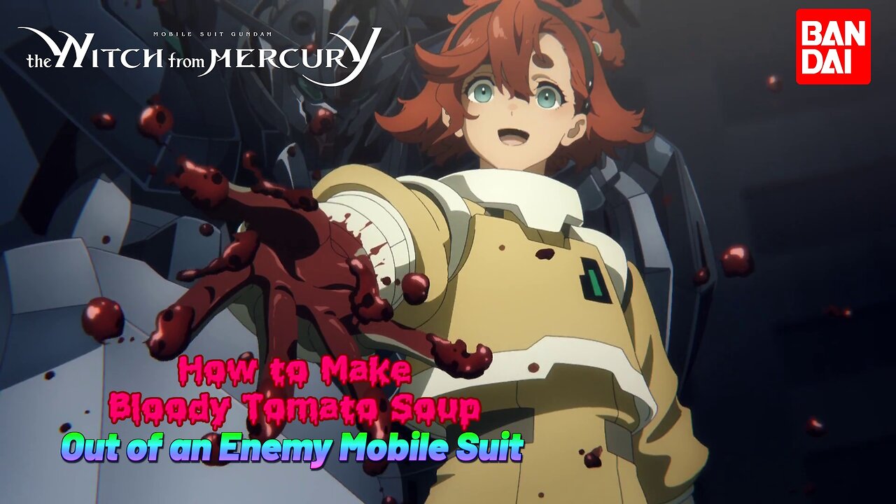 Mobile Suit Gundam: The Witch From Mercury (Season 1) Awsome Moments - Suletta Mercury Makes Bloody Tomato Sauce out of an Enemy Mobile Suit (English Dub)