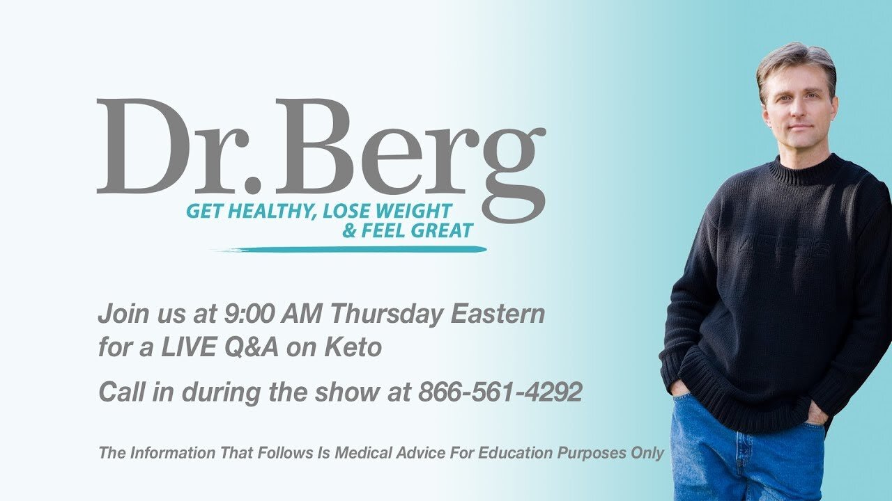 Join Dr. Eric Berg Live Q&A on Keto (Part 2 Continuation)