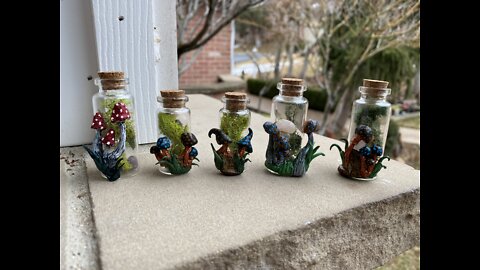 Mushroom Spell Bottles