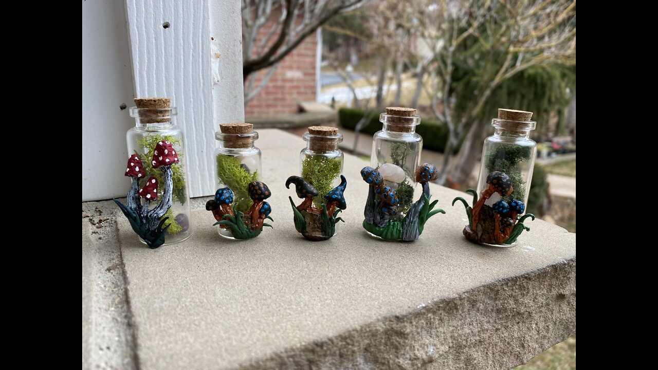 Mushroom Spell Bottles