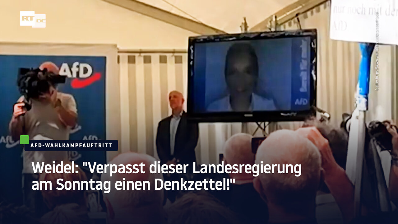 Weidel meldet sich aus ihrem Versteck: "Verpasst dieser Landesregierung einen Denkzettel!"