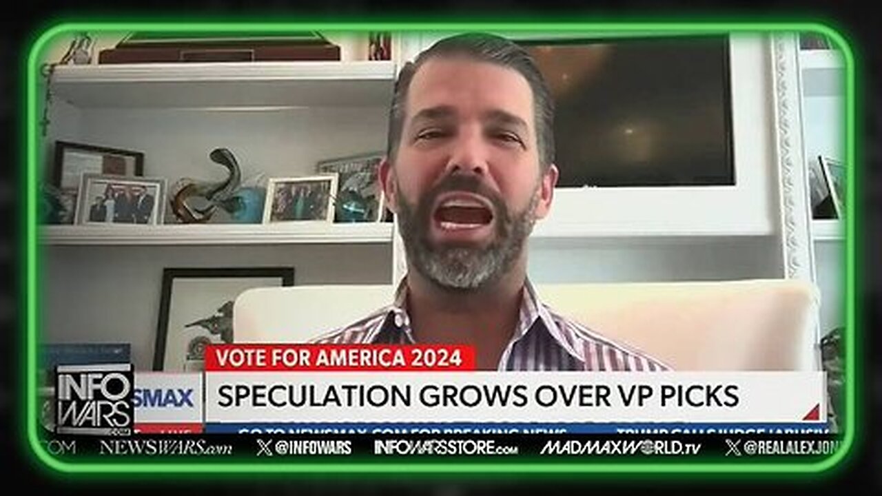 Alex Jones Trump's VP Tucker BROADCAST info Wars show